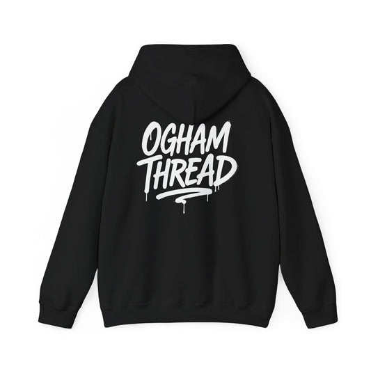 Ogham Thread Casual Hoodie — Streetwear Graphic
