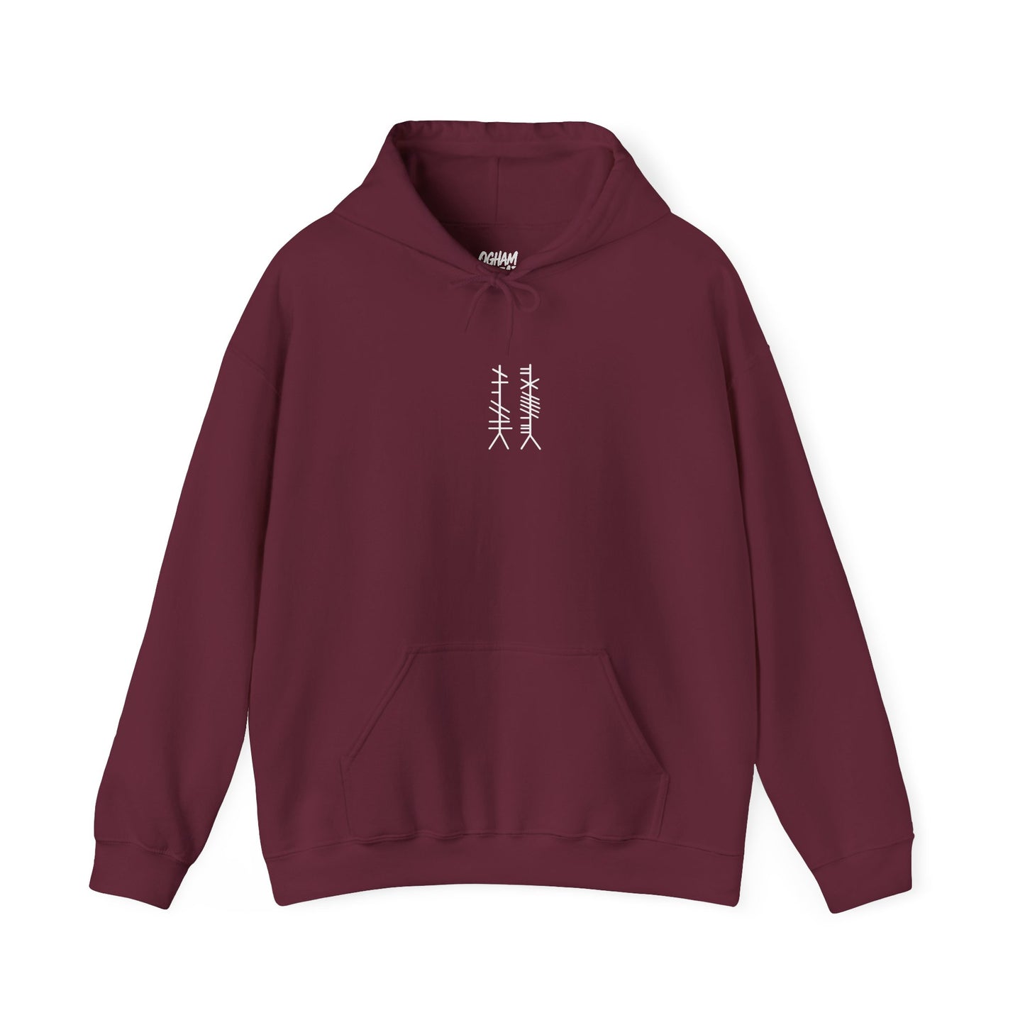 Ogham Thread Casual Hoodie — Streetwear Graphic