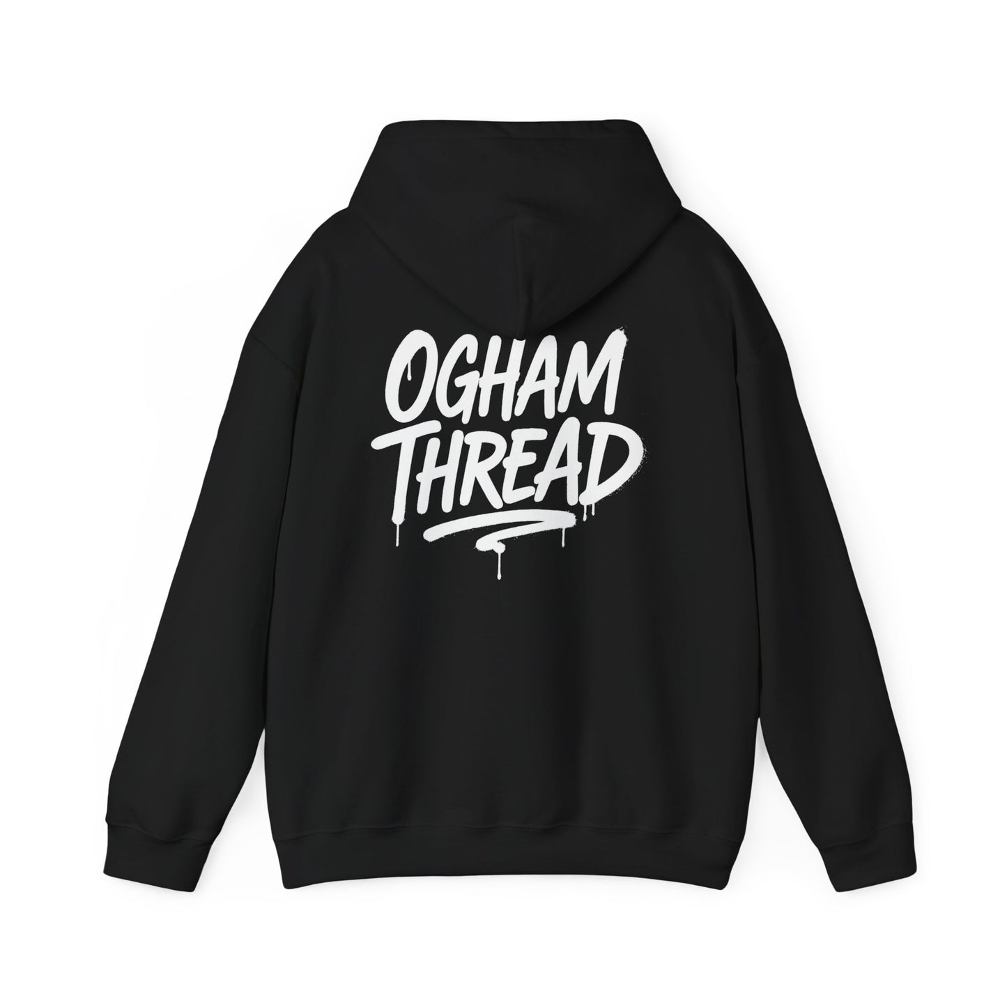 Ogham Thread Casual Hoodie — Streetwear Graphic