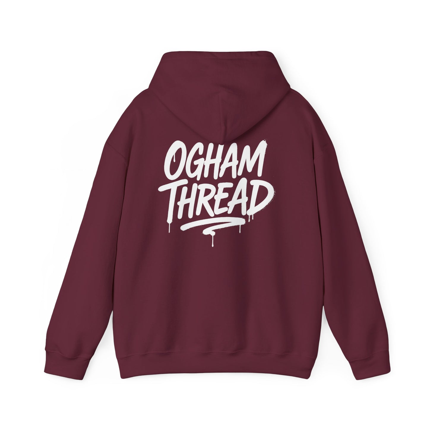 Ogham Thread Casual Hoodie — Streetwear Graphic