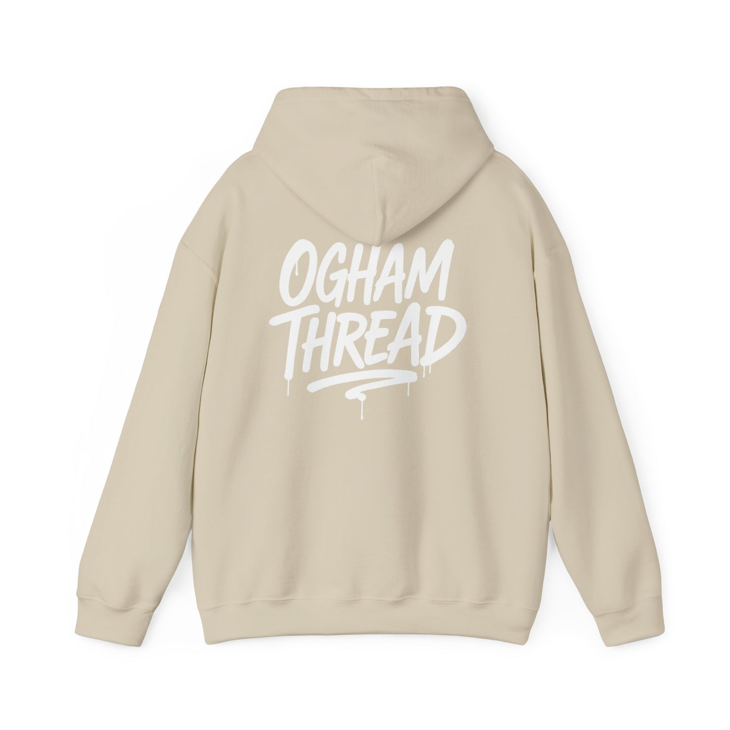 Ogham Thread Casual Hoodie — Streetwear Graphic